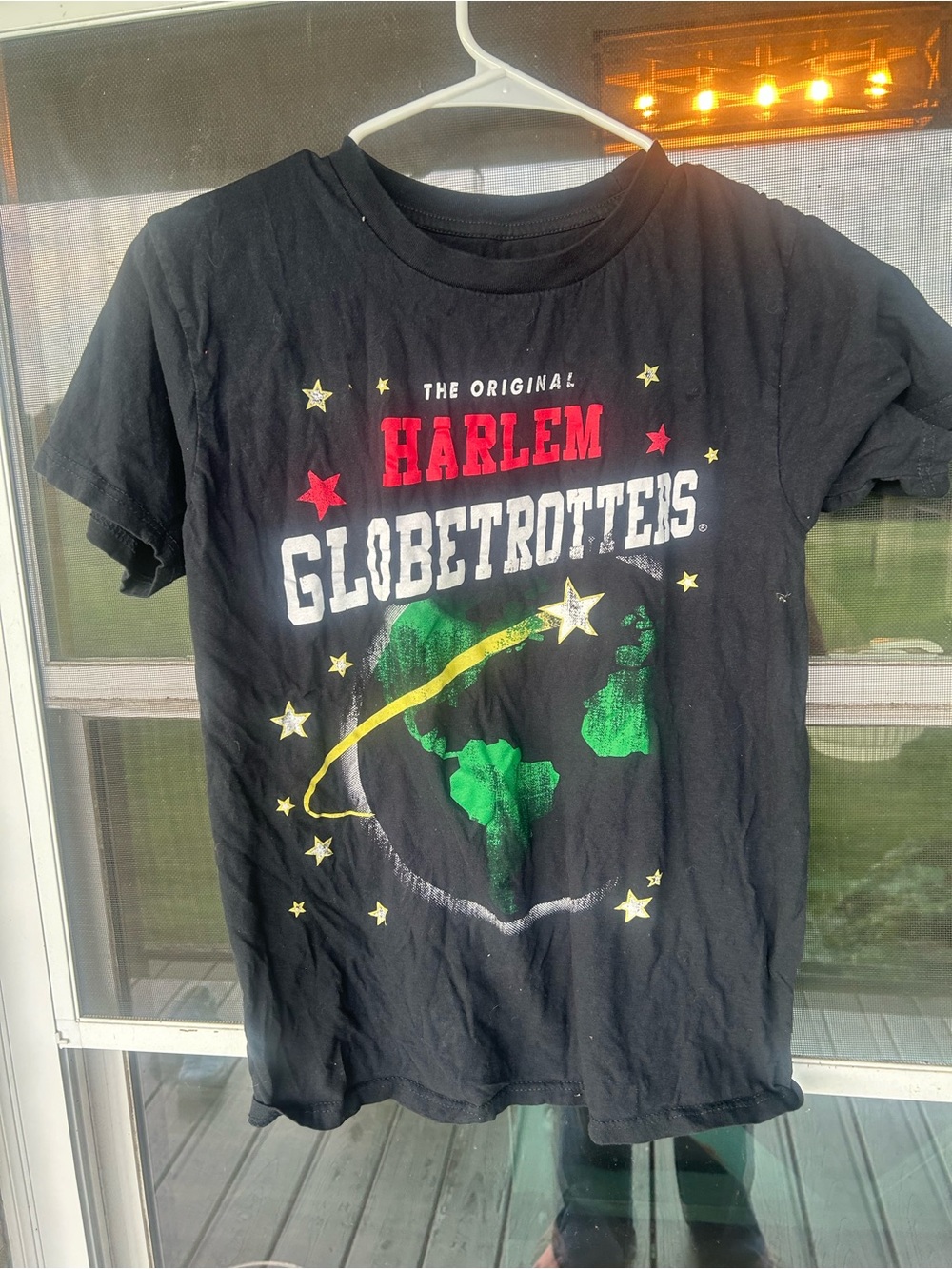 The Original Harlem Globetrotters Graphic T-Shirt Black Size Medium
